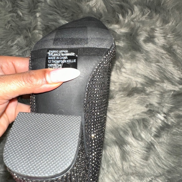 🔥12 Thompson Women's Boots Kellie Black with Silver Bling - Picture 6 of 8